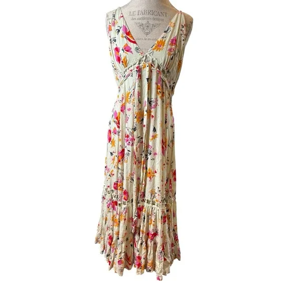 Free People | Dresses | Free People Maxi Dress Size Medium Pages Of Gold  Mint Combo Ob68395 322 | Poshmark
